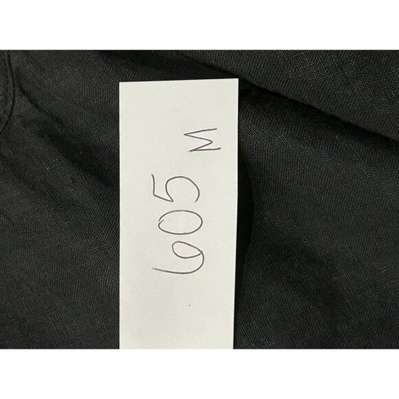 Allen Allen Linen Tiered A-Line Skirt Black Sz Large Drawstring Waist Summer - Picture 8 of 9